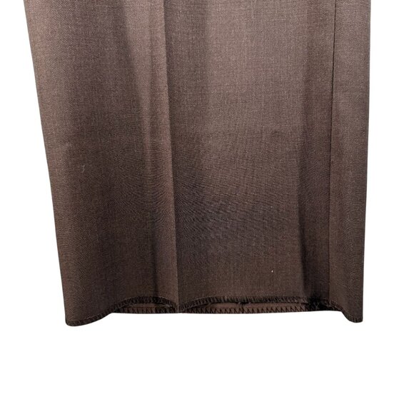 Paul Fredrick Mens Pants 31-R Brown  Worsted Wool Pants New Unhemmed - Picture 5 of 16